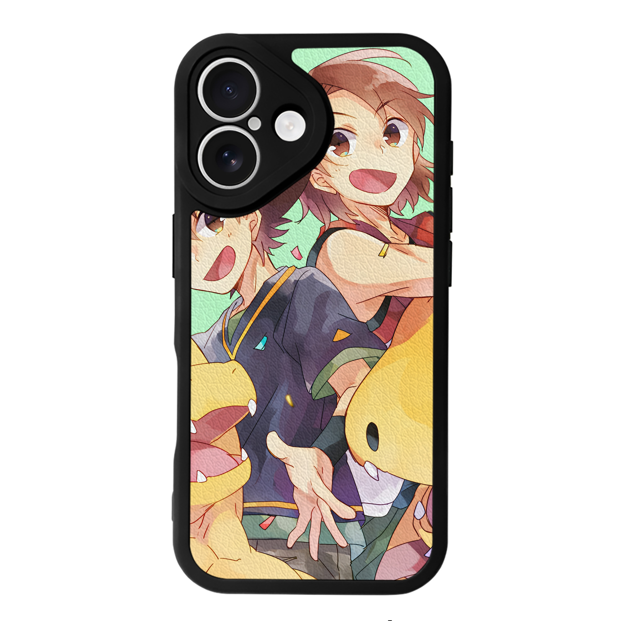 （画像用） Digimon デジタルモンスター/デジモン 【iPhone 16シリーズ対応】シリコンスマホケース（レザー調） 材質：シリコン